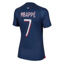 Paris Saint-Germain Kylian Mbappe #7 Hjemmedrakt Kvinner 2023-24 Kortermet